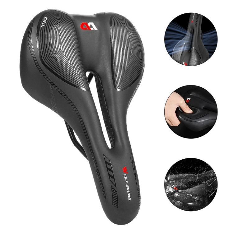 WEST BIKING Bicycle Riding Comfortable Silicone Saddle, Style: Emergency Ribbon - Outdoor & Sports by WEST BIKING | Online Shopping UK | buy2fix