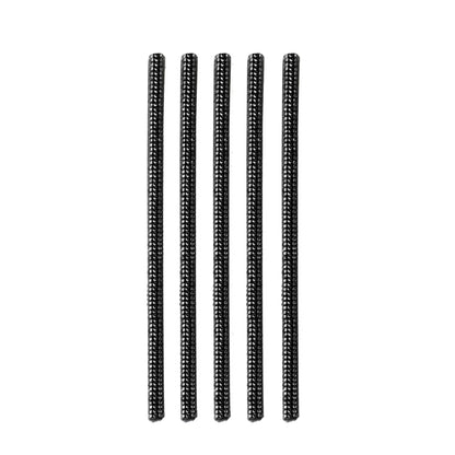 5 PCS Car Outlet Diamond Decorative Strip Air Conditioning Port U-Shaped Clip Strip(Black) - In Car by buy2fix | Online Shopping UK | buy2fix