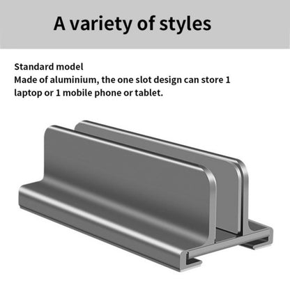 Aluminum Alloy Laptop Tablet Phone Storage Stand, Color: L400 Single Slot (Gray) - Computer & Networking by buy2fix | Online Shopping UK | buy2fix