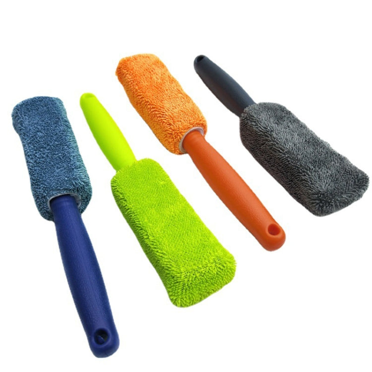 4 PCS  Fiber Long Shank Tire Brush(Blue) - In Car by buy2fix | Online Shopping UK | buy2fix