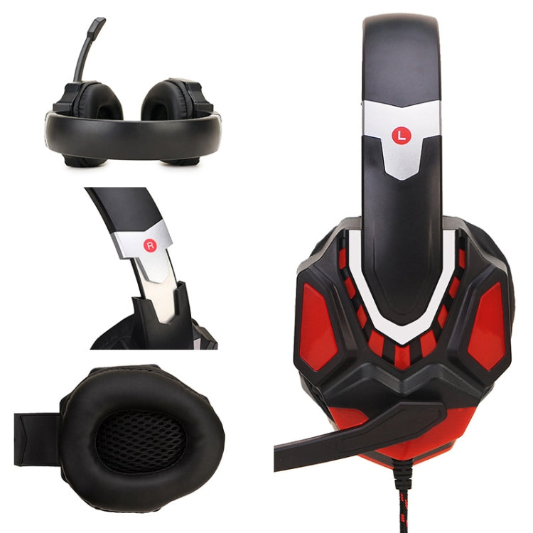 Soyto G10 Gaming Computer Headset For PC (Black Red) - Multimedia Headset by Soyto | Online Shopping UK | buy2fix