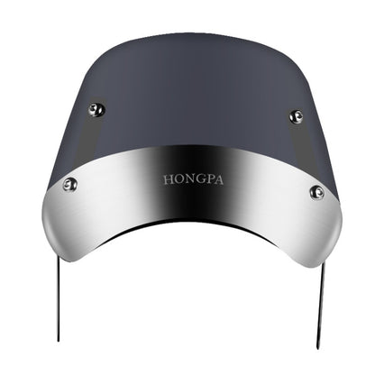 HONGPA DY-002 5-7 Inch Retro Motorcycle Modified PC Windshield(Black) - Others by HONGPA | Online Shopping UK | buy2fix