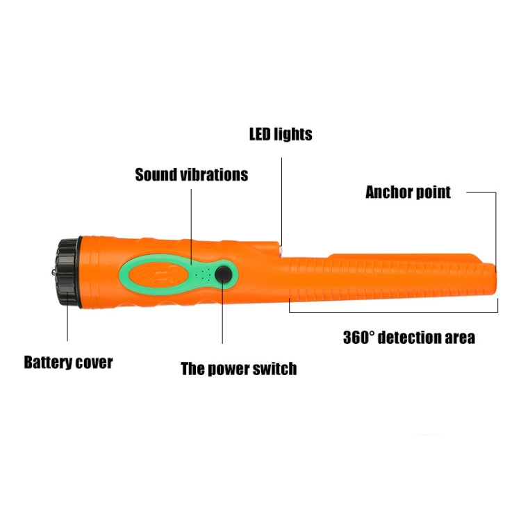 HS-08 Outdoor Handheld Treasure Hunt Metal Detector Positioning Rod(Orange Green) - Consumer Electronics by buy2fix | Online Shopping UK | buy2fix