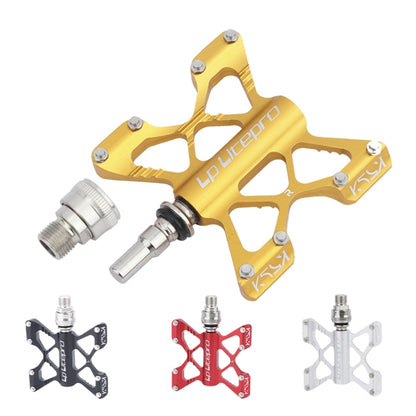 LP LitePro K5 Folding Bkie Aluminum Alloy Bearin Pedals(Golden) - Outdoor & Sports by LP LitePro | Online Shopping UK | buy2fix