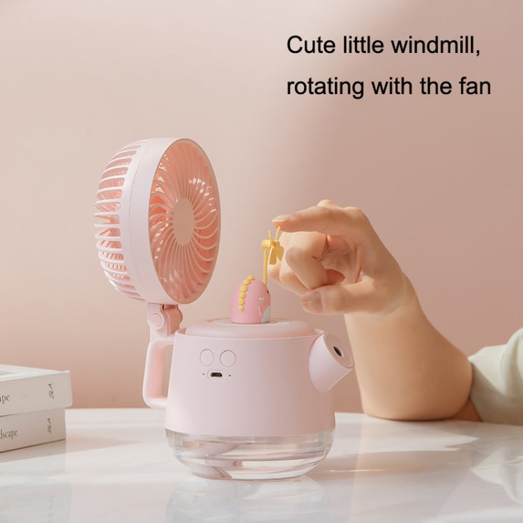 A04a USB Cute Pet Kettle Spray Desktop Fan(Pink Small Dinosaur) - Consumer Electronics by buy2fix | Online Shopping UK | buy2fix