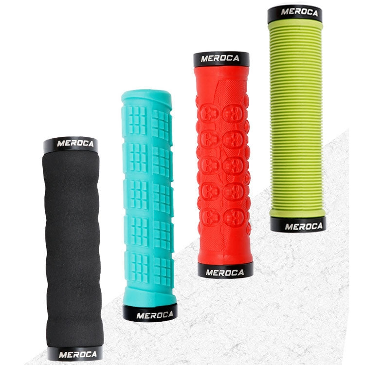 MEROCA Mountain Bike Anti-slip Shock Absorber Riding Grip Cover, Style: Bilateral Lock Thread ME15 Red - Bicycle Grips by MEROCA | Online Shopping UK | buy2fix