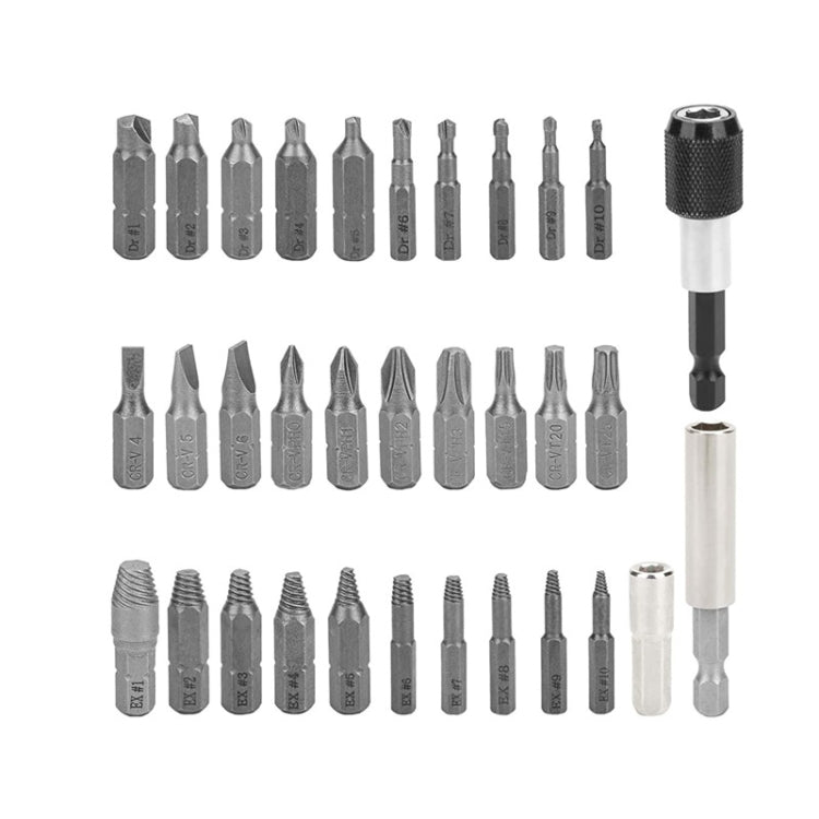 33 PCS / Set  Broken Wire Extractor Set High-Speed Steel Damage Screw Disassembly Tool - Screws by buy2fix | Online Shopping UK | buy2fix