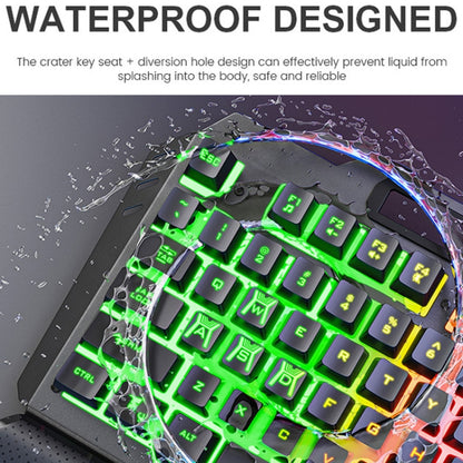 IMICE GK-700 104 Keys Metal Backlit Gaming Wired Suspended Illuminated Keyboard With Hand Rest, Cable Length: 1.5m(Black) - Wired Keyboard by IMICE | Online Shopping UK | buy2fix