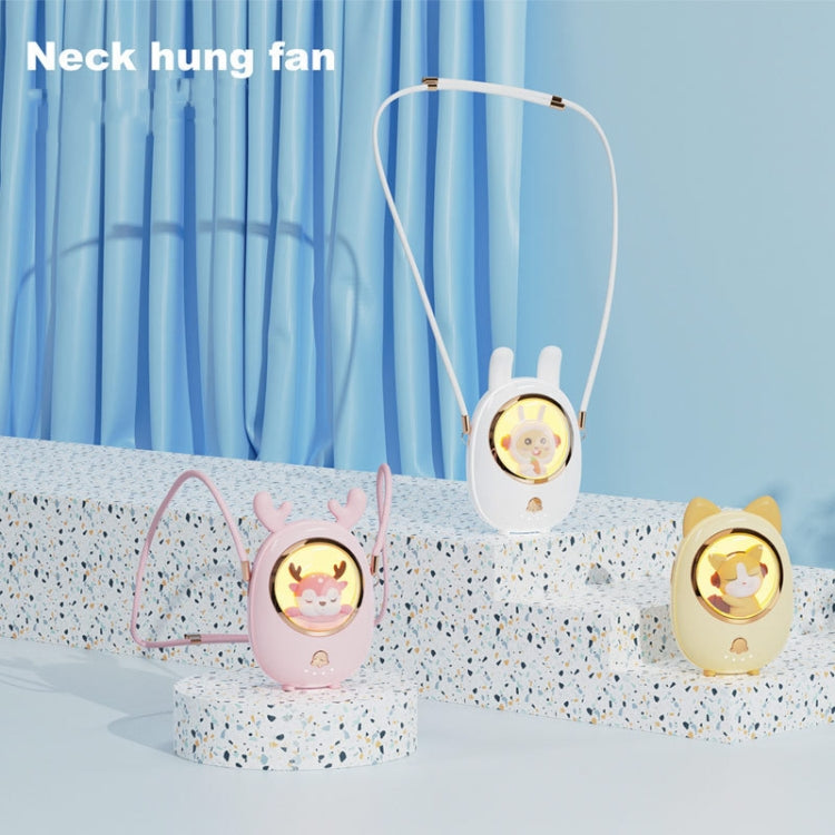 Star Pet Hanging Neck Fan USB Hand-Held Silent Luminous Fan(Pink) - Consumer Electronics by buy2fix | Online Shopping UK | buy2fix