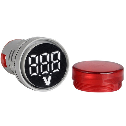 2 PCS DC Voltage Signal Indicator 22mm Round 6-100V Universal Voltmeter(ST16VD-01 Red) - Consumer Electronics by SINOTIMER | Online Shopping UK | buy2fix