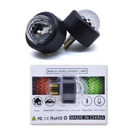 10 PCS Mini Rhythm Stage Lamp Car Colorful USB Atmosphere Light(D1) - In Car by buy2fix | Online Shopping UK | buy2fix