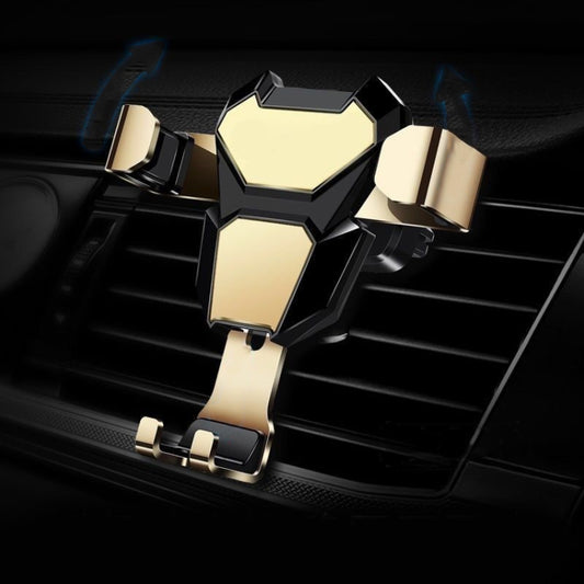 Universal Metal Gravity Car Phone Holder(Gold) - In Car by buy2fix | Online Shopping UK | buy2fix