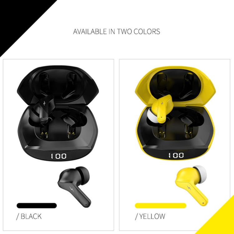 Ajazz  A1 TWS Binaural Stealth Game Noise-cancelling Wireless Bluetooth Earphone(Yellow) - Bluetooth Earphone by Ajazz | Online Shopping UK | buy2fix