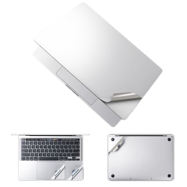 JRC Upper Cover Film + Bottom Cover Film + Full-Support Film + Touchpad Film Laptop Protective Sticker For Macbook 14Pro 2021 A2442(Silver) - Protector Sticker by JRC | Online Shopping UK | buy2fix