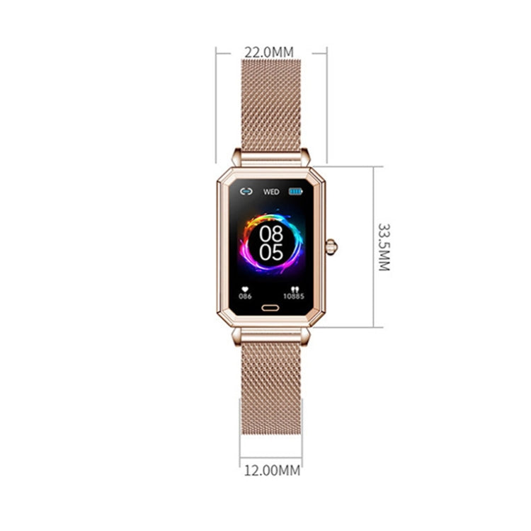 LOANIY HT2 1.28 Inch Heart Rate Detection Pedometer Smart Watch, Color: Gold Leather - Smart Watches by LOANIY | Online Shopping UK | buy2fix