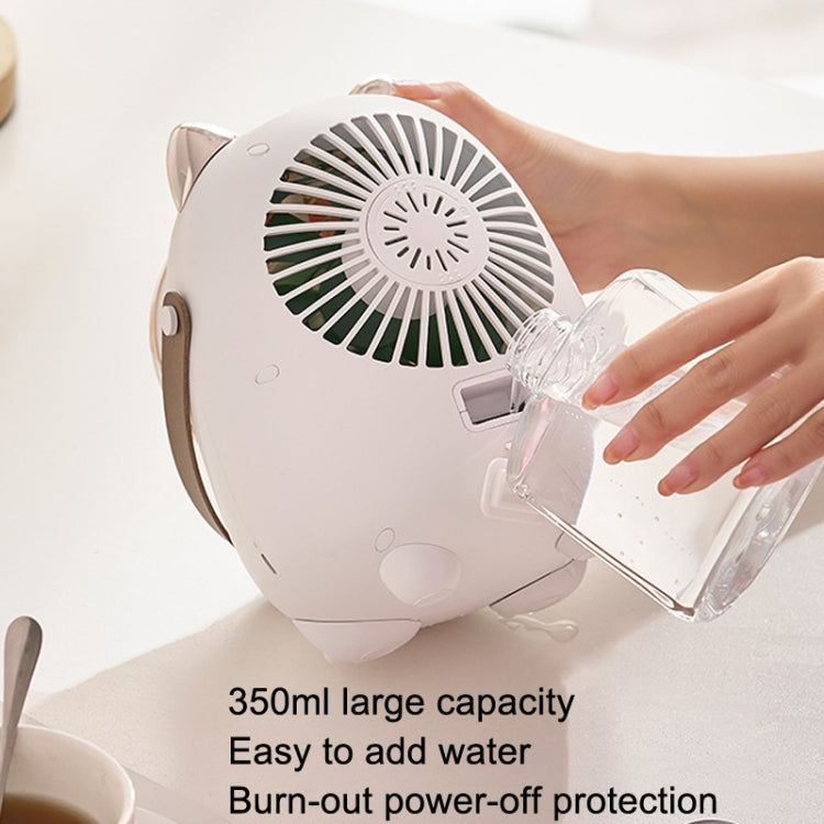 Turbine Water Cold Fan USB Desktop Humidity Spray Small Fan(Tanuka White 2000 mAh) - Consumer Electronics by buy2fix | Online Shopping UK | buy2fix