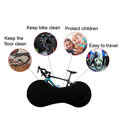 Bicycle Tire Dust Cover High Elasticity Universal Road Bike Wheel Cover(Black) - Protective Cases by buy2fix | Online Shopping UK | buy2fix