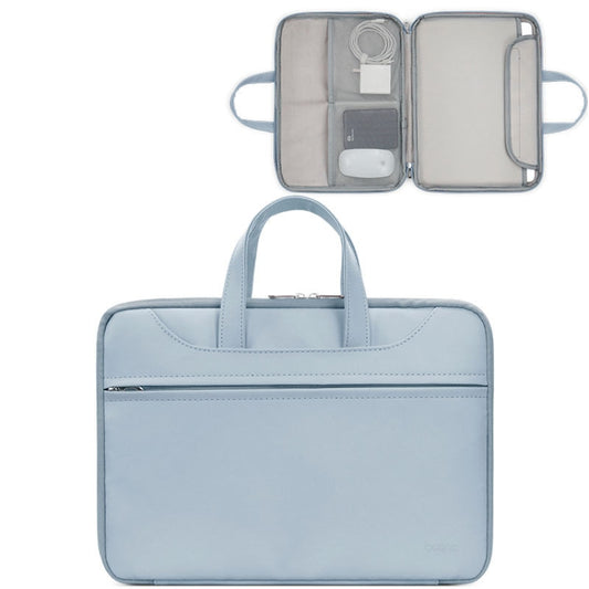 Baona BN-Q006 PU Leather Full Opening Laptop Handbag For 15/15.6/16 inches(Sky Blue) - 15.6 - 17 inch by Baona | Online Shopping UK | buy2fix