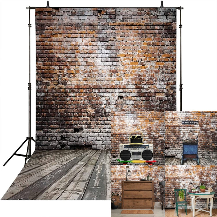 3740 2.1m x 1.5m Brick Wall and Wooden Floor Photography Background - Camera Accessories by buy2fix | Online Shopping UK | buy2fix