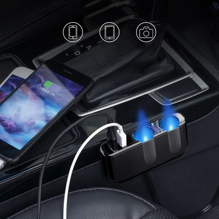 SHUNWEI Car Cigarette Lighter Charger 12/24V USB Converts Socket, Style: 3 Holes 2 USB Voltage - In Car by SHUNWEI | Online Shopping UK | buy2fix