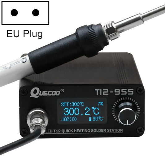 QUECOO 1.3-inch Screen Constant Temperature Soldering Iron, Set: EU Plug (955+P9) - Home & Garden by QUECOO | Online Shopping UK | buy2fix