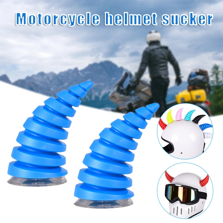 2PCS Motorcycle Horn Sucker Helmet Decoration(Green) - In Car by buy2fix | Online Shopping UK | buy2fix