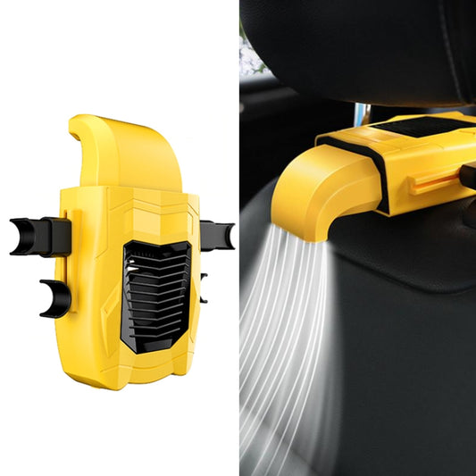 F415 Car Multifunctional Seat Back USB Fan(Yellow) - In Car by buy2fix | Online Shopping UK | buy2fix
