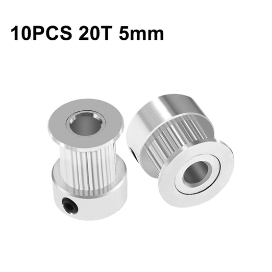 10 PCS GT2 3D Printer Synchronous Wheel Transmission Leather Pulley, Specification: 20 Tooth 5mm - Consumer Electronics by buy2fix | Online Shopping UK | buy2fix