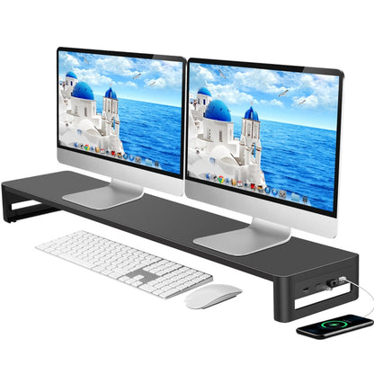 Vaydeer Multifunctional Desktop Widening Monitor Rack, Spec: Drawer Type (Wireless Charger) - Host Bracket by Vaydeer | Online Shopping UK | buy2fix