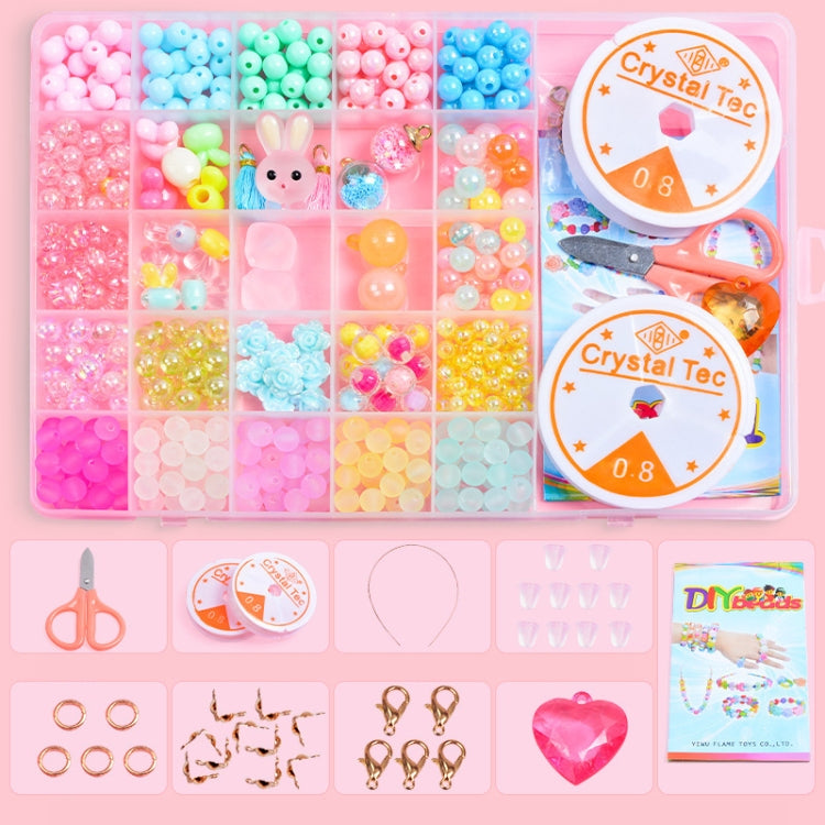 25 Grid  Acrylic Beaded Kids DIY Necklace Bracelet Toys(Lattice Girl) - DIY Developmental Toys by buy2fix | Online Shopping UK | buy2fix