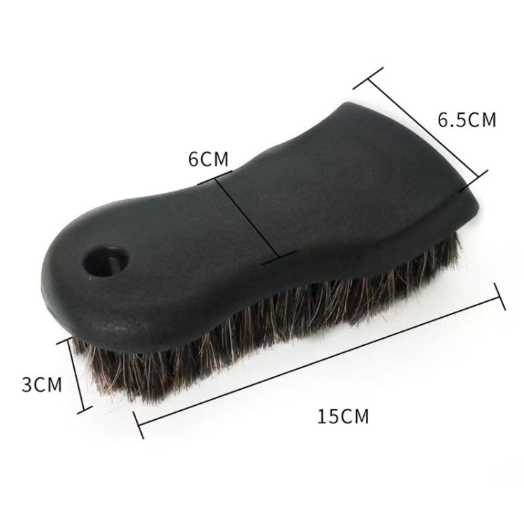 JY-26589412 Car Interior Dusting Oiling Polishing Cleaning Horsehair Brush(Black) - In Car by buy2fix | Online Shopping UK | buy2fix