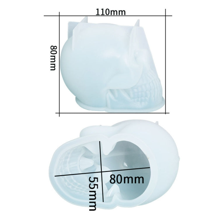 D804 Epoxy Mould Skull Candle Silicone Mould - Home & Garden by buy2fix | Online Shopping UK | buy2fix