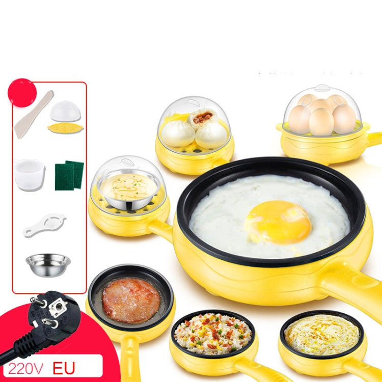 350W Electric Egg Omelette Cooker Frying Pan Steamer Cooker,EU Plug,Style: Single Layer Set Pink - Electric Skillets by buy2fix | Online Shopping UK | buy2fix