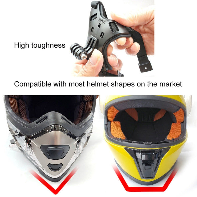 TUYU Motorcycle Helmet Chin Action Camera Mobile Phone Mounting Bracket Blue Bracket+Mobile Phone Clip - DJI & GoPro Accessories by TUYU | Online Shopping UK | buy2fix