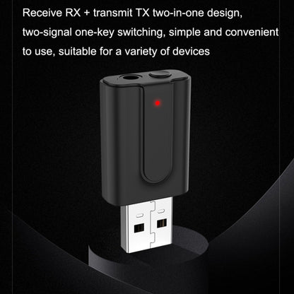 2PCS BT10 2 In 1 USB Bluetooth 5.0 Transmitter Receiver Speaker Computer Wireless Headphone Adapter - Apple Accessories by buy2fix | Online Shopping UK | buy2fix