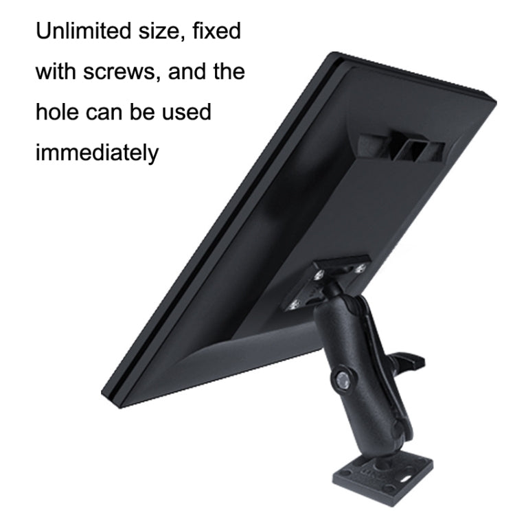 KZ06J Monitor Mount Tablet PC Aluminum Alloy Agricultural Machinery Bracket, Style: Middle Square+Link+Middle Square - Desktop Holder by buy2fix | Online Shopping UK | buy2fix