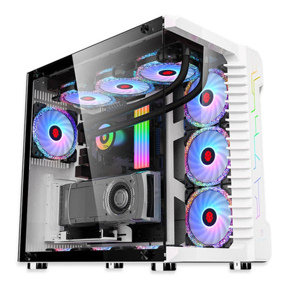 Computer CPU RGB luminous Radiator 5 Fans+Remote Control - Computer & Networking by buy2fix | Online Shopping UK | buy2fix