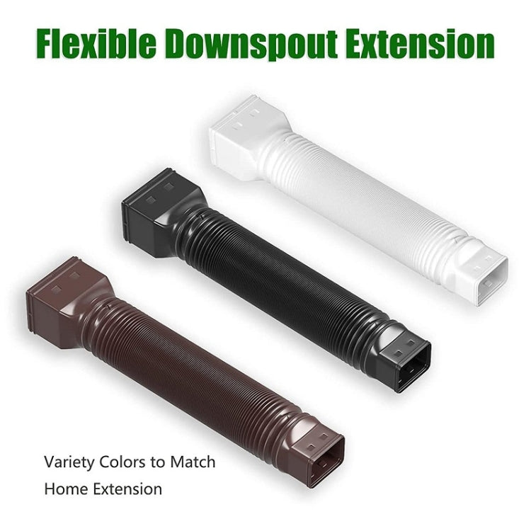 Downspout Extenders Telescoping Rain Gutter Drains(Brown) - Pipes & Fittings by buy2fix | Online Shopping UK | buy2fix