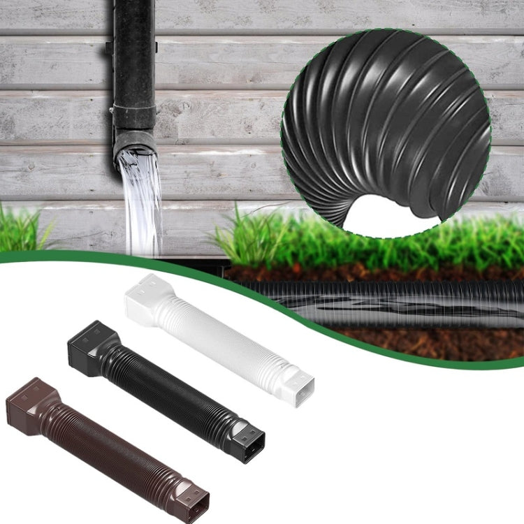 Downspout Extenders Telescoping Rain Gutter Drains(Black) - Pipes & Fittings by buy2fix | Online Shopping UK | buy2fix