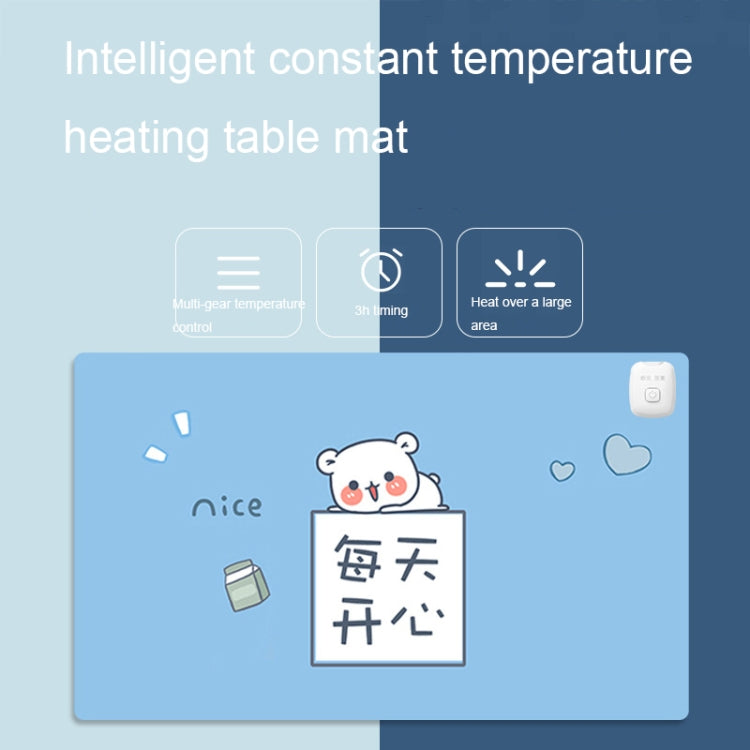 Intelligent Timing Heating Waterproof Warm Mouse Pad CN Plug, Size: 80x33cm(Happy Daily) - Mouse Pads by buy2fix | Online Shopping UK | buy2fix