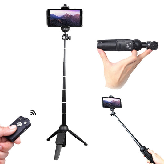 YUNTENG 9928N Mobile Phone Selfie Rod Tripod With Bluetooth Remote Control(23-120cm Black) - Consumer Electronics by YUNTENG | Online Shopping UK | buy2fix