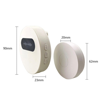 T10-1 1 For 1 Lighting Self-Power Generation Wireless Intelligent Doorbell(UK Plug White) - Security by buy2fix | Online Shopping UK | buy2fix