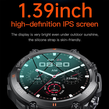 K56Pro 1.39 Inch Heart Rate/Blood Pressure/Blood Oxygen Monitoring Smart Calling Watch(Black) - Smart Wear by buy2fix | Online Shopping UK | buy2fix