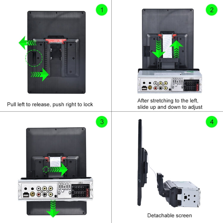 C800 9.5 Inch MP5 Single Butt Carplay Player, Style: Standard+4 Light Camera - In Car by buy2fix | Online Shopping UK | buy2fix