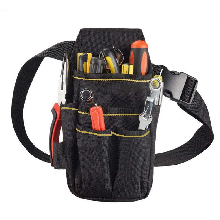 Lightweight Adjustable Hardware Tools Waist Bag Storage Bag(Black) - Storage Bags & Boxes by buy2fix | Online Shopping UK | buy2fix