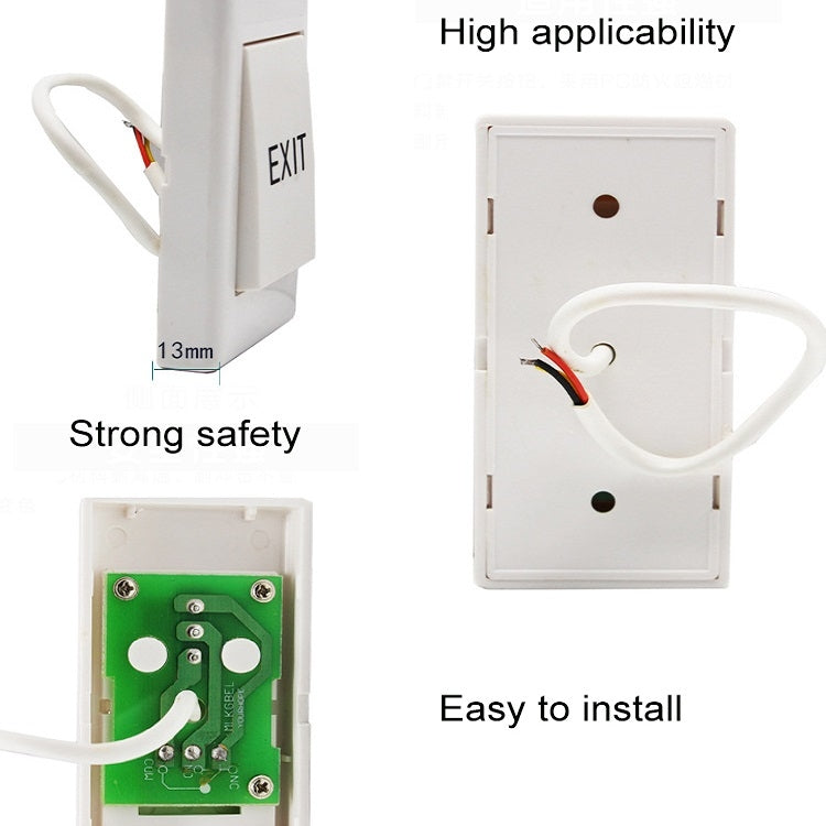 Access Control Switch Metal Touch Infrared Switch Narrow Side Switch - Security by buy2fix | Online Shopping UK | buy2fix