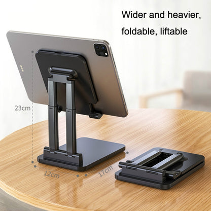 SSKY X5 Desktop Phone Live Foldable Tablet Bracket, Style: Double Rod Tablet Version (Black) - Desktop Holder by SSKY | Online Shopping UK | buy2fix