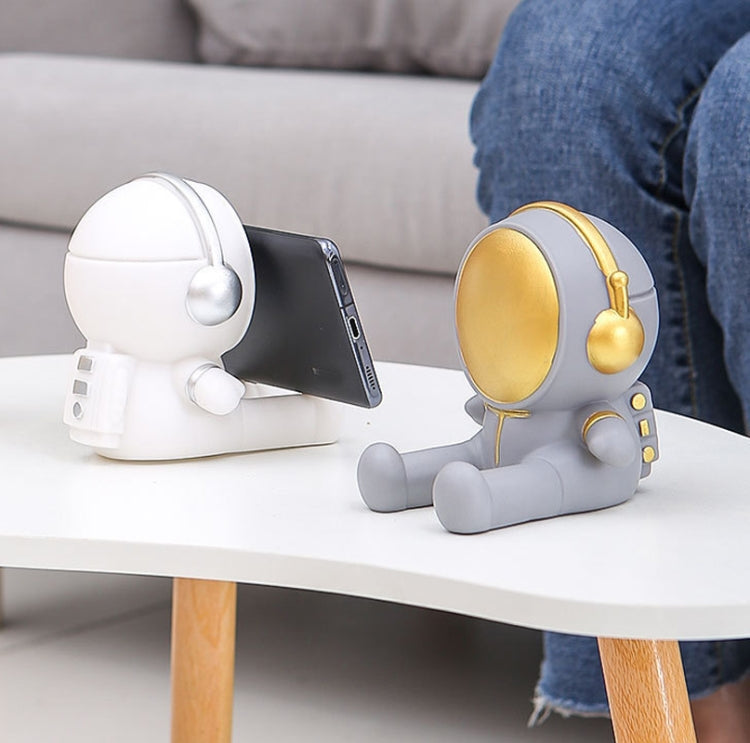 Astronaut Tablet Phone Bracket Desktop Phone Holder Ornaments(Gray) - Desktop Holder by buy2fix | Online Shopping UK | buy2fix