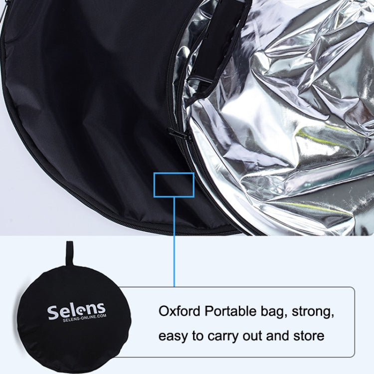 Selens  5 In 1 (Gold / Silver  / White / Black / Soft Light) Folding Reflector Board, Size: 120x180cm - Camera Accessories by Selens | Online Shopping UK | buy2fix