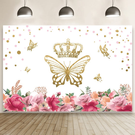 1.5m x 1m Butterfly Pattern Photography Backdrop Birthday Party Decoration Background Cloth(MDZ00555) - Camera Accessories by buy2fix | Online Shopping UK | buy2fix